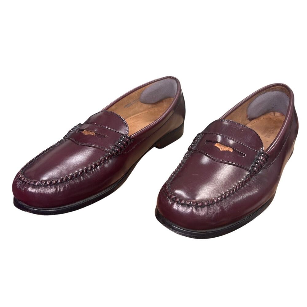 G.H.Bass Women's Wayfarer Weejuns Burgundy Penny Loafers Size US 9 - Picture 6 of 11
